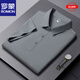 
ROMON brand summer new ice silk traceless short-sleeved POLO shirt for men business casual solid color quick-drying thin T-shirt for men light luxury high-end - HT/YH12358 sea green short-sleeved PO M [Suggested 90-115Jin [Jin equals 0.5 kg]]