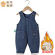 Bon Eve Baby Corduroy Overalls 2023 Spring and Autumn Style 1 to 5 years old cute boys and girls baby children's corduroy pants trendy beige embroidered overalls 0808 autumn and winter plus velvet style 80 cm can be opened