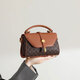 PESASRIE light luxury brand bag women's handbag new women's one-shoulder cross-span bag fashionable printed bag birthday gift plaid brown [National ten warehouses/the next day delivery] [Luxury gift box packaging for girlfriend and wife]