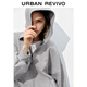 UR2025 Autumn New Women's Casual Love Capalled Súper Fatón Super Loose Uyv150063 Flower Grey (ligeramente suelto) M (M-L)