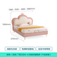 Lin's home pink dream princess bed children's bed girl induction light floating bed crib single bed furniture TBC024 silicone leather crown princess bed 1200mm*2000mm