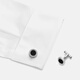 Montblanc MONTBLANC Meisterstück Men's Cufflinks Silver/Black 116664 New Year's and Valentine's Day Gift