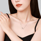 Chao Acer sparkling platinum necklace for women PT950 set of interlocking necklaces as a gift for your girlfriend, priced at 510 yuan, 5.6g, chain length about 45cm