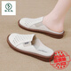 Woodpecker half-slippers for women 2025 new summer wear lazy shoes for women with a sneaker with a skirt sandals for women gray 9898 35