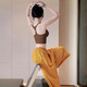 Double Show 2025 Super Hot Yoga Pants Can Be Weared Outside Pilates Training Suit Yellow Dance Beautiful Loose Fitness Wear Trousers Ginger Pants - One Size S 90-100