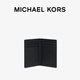 MICHAEL KORS迈克高仕 MK【七夕礼物】Hudson 男士皮质零钱包 黑色 001 NS