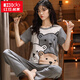 
Hongdou (Hodo) pajamas for women in summer pullover pure cotton short-sleeved trousers fat mm plus fat plus size 200 Jin [Jin equals 0.5 kg] Spring and Autumn home clothing thin style 3519 White chinchilla short-sleeved trousers M Standard women_80-100 Jin [Jin equals 0.5 kg]