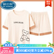 帕兰朵2025夏纯真棉睡衣女薄款短袖短裤学生ins风新款可外穿家居服套装 短袖短裤-G6636# M 【70-90斤】