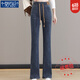 Jeans elásticos modales Jeans Femeninos 2025 Summer Nuevo ajuste elástico delgado de la cintura alta y pantalones de moda de moda MX-10-5010_BLUE 8592 [Modelo] Regular L Recomendado 106-120