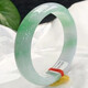 Myanmar Ice Jade Bracelet Jade Bracelet Light Green Floating Flower Bracelet Floating Green Positive Circle Ice Waxy Jade Bracelet Women's 58 Circle Mouth