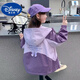 Disney (Disney) Girls' Jackets Spring and Autumn 2025 New Children's Fashionable Girls Autumn Jacket Hooded Autumn Jacket Top Purple Bow Spring and Autumn Style No Cotton Jacket 160 Recommended height is about 150 cm