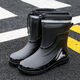 Botas de lluvia de alta gama alemanes Nuevos zapatos impermeables a impermeables a impermeables a impermeables a mitad de tubo de lluvia con botas de lluvia de agua de agua al aire libre botas de lluvia de pesca al aire