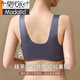 Modal Lace Beauty Back Button Underwear Women's Small Breasts Clutch Panties Set Sexy Strikeless Vest Style Bra 2025 New Style Temperament Gray Single Part 70A (160)