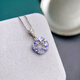 Fat Donglai purchased the same style of tanzanite pendant, charming purple, full body, explosive color, 925 silver, exquisitely inlaid with white gold base.
