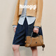 
Guliang Jiji [Chinese Valentine's Day Gift] Valentine's Day Gift Baseball Soft Boston Bag Medium 25 Years New Retro Laundry Box Shoulder Suede Chestnut Brown [+ Brown White Glasses Clip]