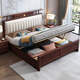 Nanzhu NUEVA Cama de madera maciza china 1.8m Doble Master Camino Soft Bande Camino de Madera de Madera Solidal Full Wothil Camada 9903#