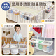 Lunastory Crib Hängende Aufbewahrungstasche Nachtwindeln Windeln Windel Hangs Bag Bett Zaun Aufbewahrungskorb Hängende Korb Multifunktional Zaun Hanging Korb-Chesee Weiß
