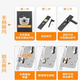 三栖虎家用室内门锁可调节5058免打孔通用型黑色木门不锈钢静音卧 款砂银13548铜舌整整套 3445mm