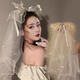 LAN SHU WHITE BRIDE Завеса регистрация головной убор предложение головного убора.