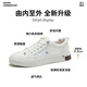 Seven Wolf men's shoes for summer new men's board shoes lightweight breathable lace-free casual shoes 9871 white size 42