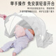 Aibaoshi baby mosquito net cover on bed full-cover baby mosquito net newborn mosquito net foldable light gray S769
