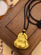 Micro-gifted water shell gold-wrapped silver-belly Maitreya Buddha men's and women's Tathagata Buddha solid safety pendant pendant pendant jewelry 12 grams about 1 gram gold