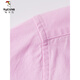 Holzspecker (Tucano) Marke Tail Ware Counter Cleeber Label Herren-Baumwollhemd atmungsable sommer saubere Farbe Mode Baumwolle Komfortable Kurzärmel-Hemd Pink S 165/84a/3895-105Jin [Jin gleich 0,5 kg]