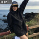 吉普（JEEP）黄色冲锋衣女三合一两件套春秋季防风工装外套男户外运动登山服女 男女同款  枫叶黄三合一/可拆卸 S