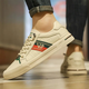 VIPVCK men's shoes, white shoes, men's 2025 summer and autumn new style lightweight, simple and versatile lace-up beauty head casual sports shoes beige Vck1291 39