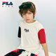 
FILA [Set] Fila Children's Short Sleeve T-Shirt Shorts 2025 Autumn New Casual Two-Piece Set Yunmu White-WT 150