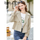 Betu Women's Clothing 2023 Autumn New Windbreaker Classic British Style Lapel Short Windbreaker Women 2308T56 Khaki S