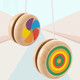 Mai yi traditionelle hölzerne Kinder Yoyo Grundschule Yoyo Toy Yoyo Kleine Geschenke für Jungen und Mädchen im Freien aus Massivholz Yoyo 3-teiliger (Regenbogen + Windmühle + Rot