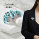 Rock Star Fei Light Luxury Ginkgo Leaf Brooch Women's Romantic High-end Suit Brand Jewelry for Girlfriend and Wife Chinese Valentine's Day Gift LXZ00508 Rock Star Fei-White Brand Gift Box