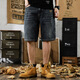 Rankdavid Light Luxury New Brand American Casual Denim Shorts Мужчины носят 5 минут.