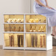 Sailotou shoe box storage box transparent installation-free storage cabinet door plastic shoe rack all-in-one folding shoe cabinet 87x3 fourth generation four row door heightened model 9 layers 8 short