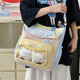 Sac à corps crossbody mignon sac fourre-tout contrasté couleur étudiant grande capacité épaule simple sac crossbody transparent sac à douleur sac bébé bleu