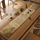 LuodaBAN (LUODABAN) Thousand Miles of Jiangshan Table Flag Tea Table New Chinese-style Zen Tea Table Padding Cloth Absorbent Tea Table Table Cloth Long Strip Huxi Caotang Picture-NC-12044 30*160cm [odorless]