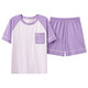Pang Donglai pijama para mujeres en verano algodón puro manga delgada de manga corta lindo set de dos piezas de dos piezas Versión coreana de primavera y otoño ropa casera se puede usar afuera. Red SKM6627 Color M Código (recomendado 75-95 Jin [Jin equivale a 0.5 kg])