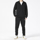 Adidas's Men's Autumn and Winter Sports, entrenamiento de fitness, una cómoda chaqueta de cuello transpirable, pantalones casuales, H46101+GK9226/XL simple y de moda XL