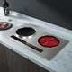 热情好太太4400W猛火大功率瓦智能体感人机交互家用平凹面双头电磁炉电陶一体灶台镶嵌入式爆炒隔空操控节能 不锈钢套餐-左凹电磁3500W右平电陶3500W 智能体感（互控4400W)