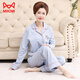 
Cat Man (MiiOW) Ladies Mother Pajamas Spring and Autumn 50 to 60 years old Pure Cotton Comfortable Long Sleeve Trousers Set Home Suit Winter 9742 Comfortable Pure Cotton Picture Color M 80-100Jin [Jin equals 0.5 kg]