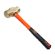 Short cloud copper hammer explosion-proof octagonal hammer round-head hammer copper hammer copper hammer aluminum bronze non-sparking gas station chemical brass explosion-proof round-head hammer 1.5 pounds / 0.67kg