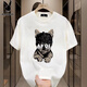 
Playboy (PLAYBOY) European and American trendy summer pure cotton short-sleeved T-shirt for men 2025 new T-shirt loose large size couple outfit men's half-sleeved V691 black S