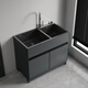 ZNMW Évier en acier inoxydable Armoire de lavage Armoire de salle de bain armoire de salle de bain Cuisine de cuisine Basin Lavage en nid d'abeille en aluminium Évier à main Piscine 12048 Basin fait à la main avec planche à laver (Su