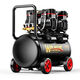 Compresor de aire pequeño 220V de grado industrial sin aceite silencio portátil de madera portátil bomba de aire bomba de aire a alta presión Compresor de aire 3890W-60L [Display digital sin escobillas + Motor de cobre + + Motor +