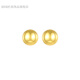 KHSK Old Phoenix 999 gold pure gold temperament glossy bead earrings for women frosted small gold bean round bead earrings mini glossy 5MM pair of Phoenix gold store models