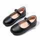Balachi Kinderschuhe Mädchen Single Li Lederschuhe Frühling und Herbst Matte Performance Schuhe Mädchen Bühnenschuhe BL3313 Schwarz 34