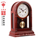 POLARIS Centenary Brand Retro Solid Wood Decorative Table Clock Brass Exquisite Signal Clock Copper Movement Dotted Time Pendulum Clock Mahogany Color