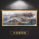 长城靠山图西墙挂画江山万里长城画靠山图公司办公室装饰壁画会所 CT-3887 背有靠山 长140*60cm顺丰入户 亮面有机玻
