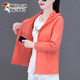 Ropa de sol, ropa solar para mujeres de carpintero, verano de mujer 2025, nueva chaqueta delgada y transpirable de moda, versátil de protección solar verdes (protección UV) m (adecuado 80-95Jin [Jin es igual a 0,5 kg])